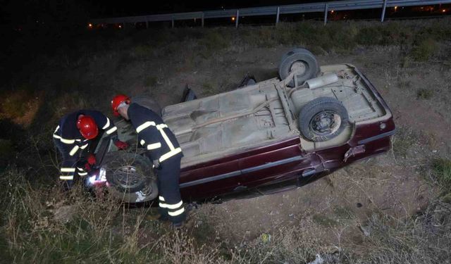 Kırıkkale'de otomobil takla attı: 1 yaralı