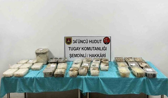 MSB: 'İran hudut hattında, 3 adet çuval içerisinde toplam 81.133 gram uyuşturucu madde tespit edildi'