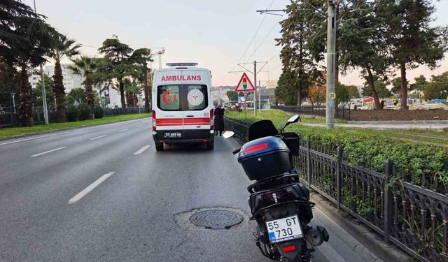 Samsun'da motosiklet otomobile çarptı: 1 yaralı