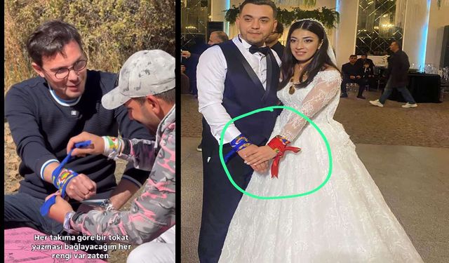 Damat ve gelinin bileğine Tokat yazması bağlandı