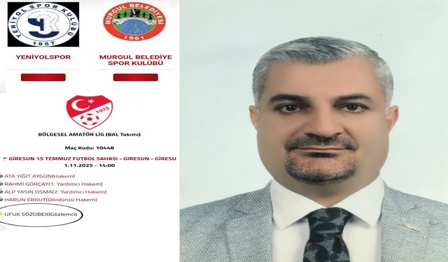 Tokatlı Gözlemci Ufuk Sözübek'in İzleyeceği Maçta Kritik Viraj