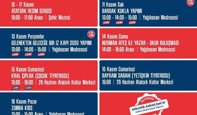 Tokat Belediyesi’nden Çocuklara Ara Tatil Şöleni