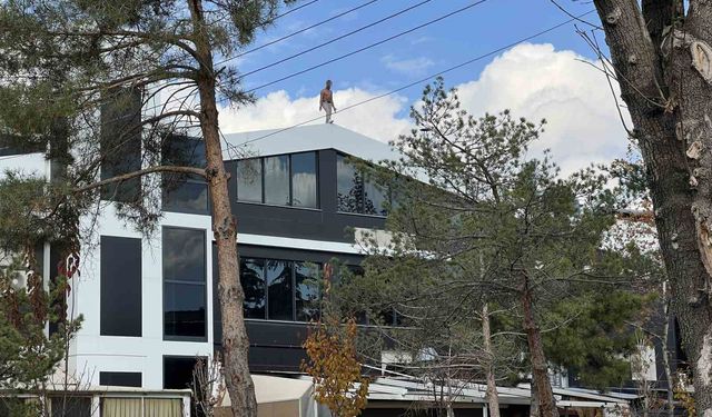 Alacağı için çatıya çıktı, yarı çıplak 3 saat ikna edilmeye çalışıldı