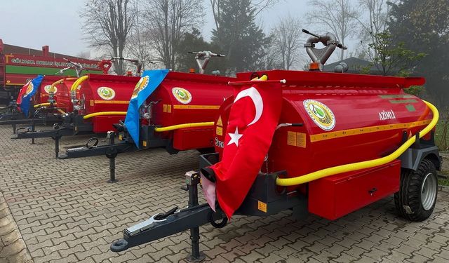 Gölyaka'da köylülere su tankeri