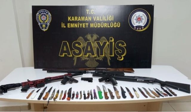 Karaman'da aranan 10 kişi tutuklandı