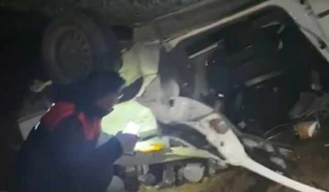 Köpekten kaçmak isterken takla attı