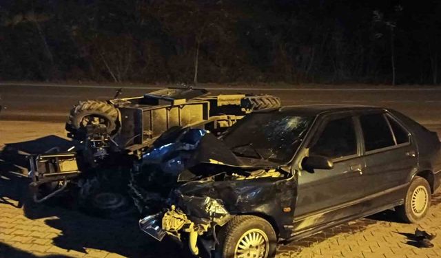 Ordu'da patpat ile otomobil çarpıştı: 2 yaralı