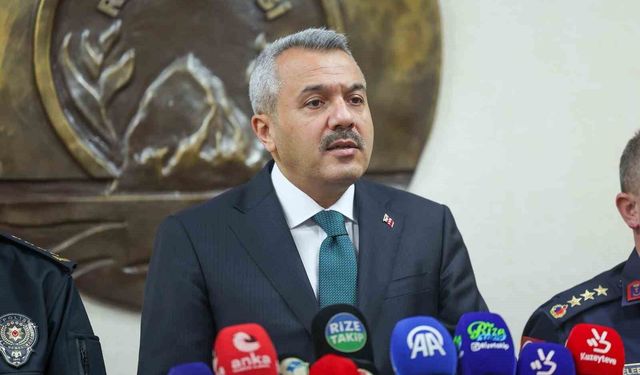 Rize Valisi Baydaş 1 yıllık asayiş bilançosunu açıkladı