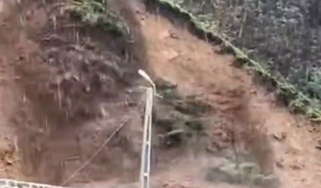 Rize'de yağmur heyelana yol açtı