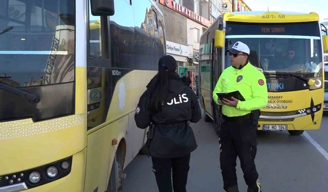 Şehir içi ulaşım minibüsleri aralıksız denetleniyor