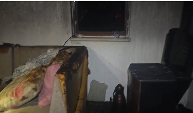 Villanın müştemilatında çıkan yangın söndürüldü