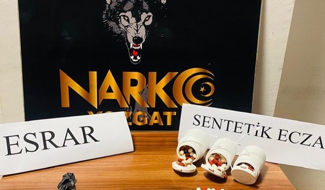 Yerköy'de 165 adet sentetik ecza maddesi ele geçirildi
