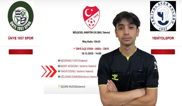 Tokatlı Özer, BAL'da 2. Yardımcı Hakem Olarak Görev Alacak