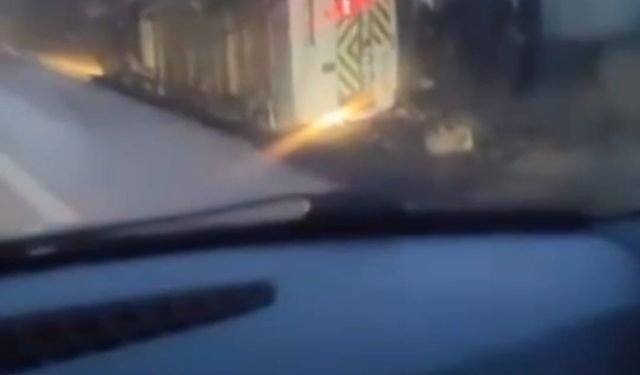 Ankara'da servis aracı yan yattı: 7 yaralı