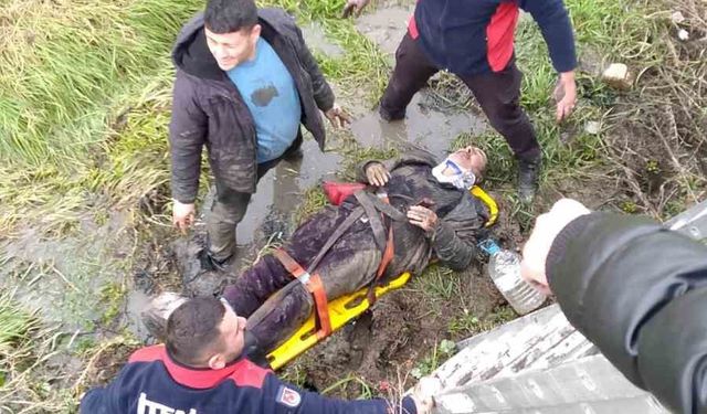 Dere yatağına düşen vatandaş kurtarıldı