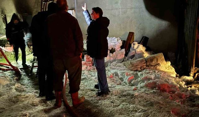 Kastamonu'da alevlere teslim olan ev kullanılamaz hale geldi