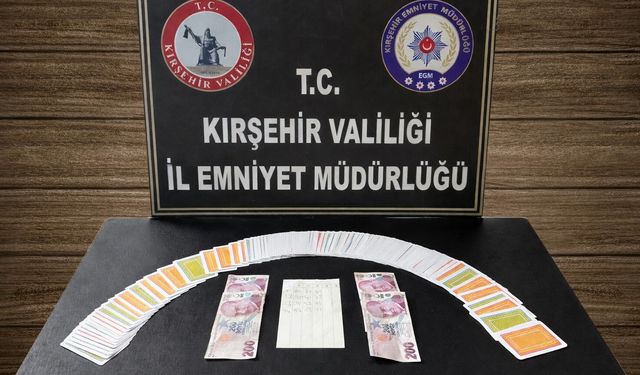 Kırşehir'de kumar operasyonu