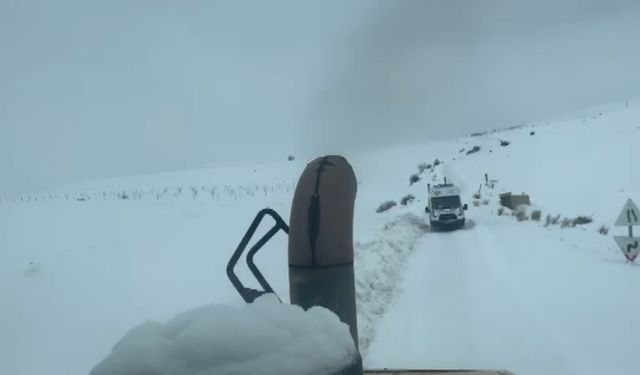 Köyde mahsur kalan hasta için ekipler seferber oldu