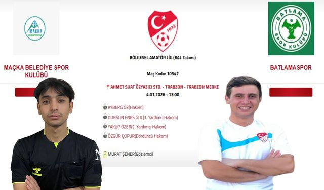 Maçka Belediyespor–Batlamaspor Maçında Tokatlı Hakemler