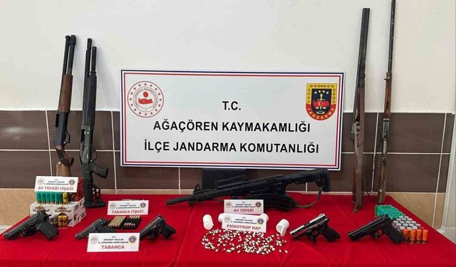 Aksaray'da jandarmadan uyuşturucu ve kaçak silah operasyonu: 7 gözaltı