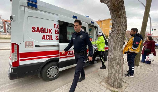 Karaman'da ciple çarpışan motosikletli çocuk sürücü yaralandı