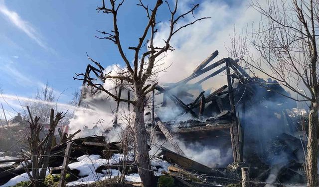 Kastamonu'da 2 katlı ev alevlere teslim oldu
