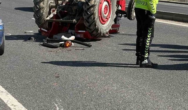 Bolu'da traktör devrildi: 1 ölü