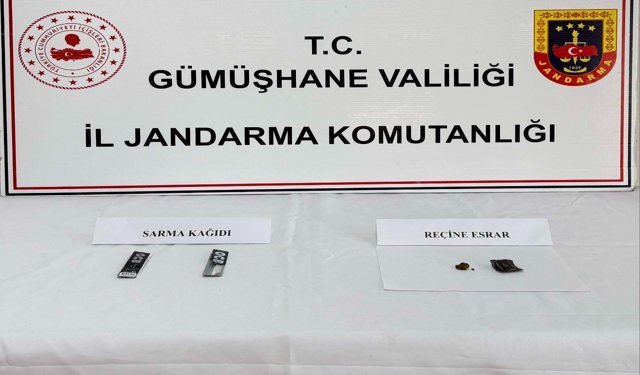 Gümüşhane'de uyuşturucu operasyonu