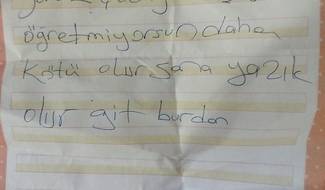 İlkokul kapısına tehdit içerikli not bırakan veli tutuklandı