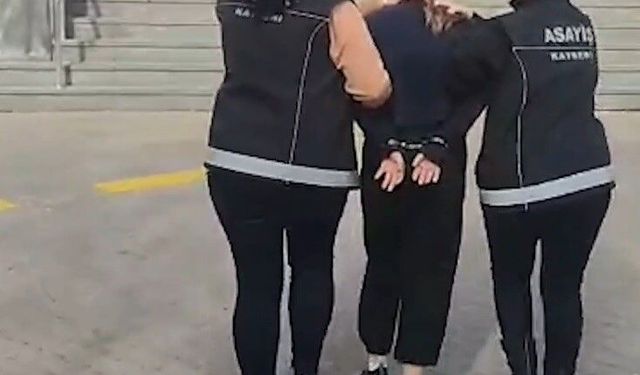 Kayseri'de 30 yıl 9 ay kesinleşmiş hapis cezası olan kadın hükümlü yakalandı