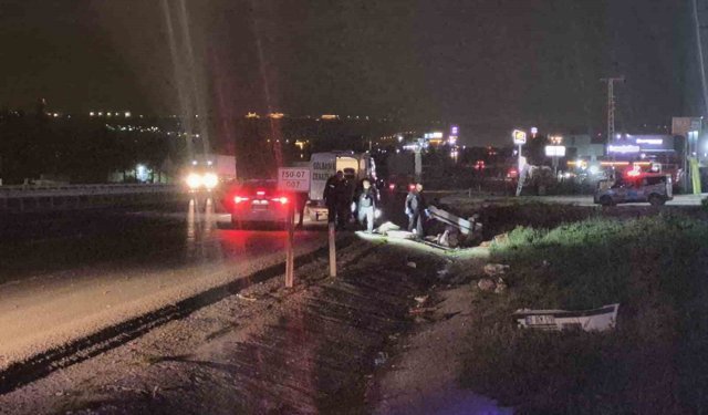 Ankara'da kontrolü kaybeden araç takla attı: 1 ölü, 2 yaralı