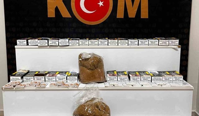 İş yerine yapılan operasyonda 12 bin adet dolu makaron bulundu