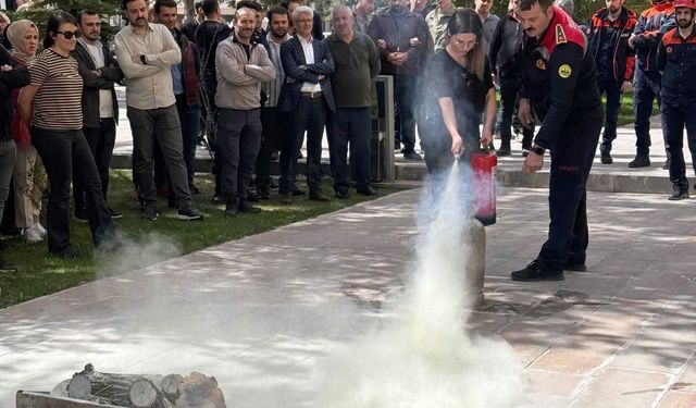 Bayburt Adliyesi personeline yangın eğitimi verildi
