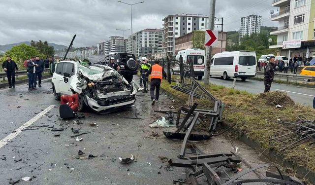 Rize'de feci kaza: 1 ölü, 7 yaralı