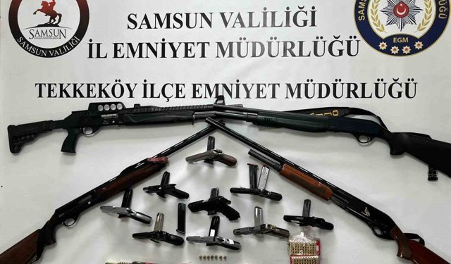 Samsun'da ruhsatsız silah operasyonu