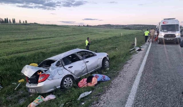 Yozgat'ta otomobil takla attı: 1 ölü, 3 yaralı