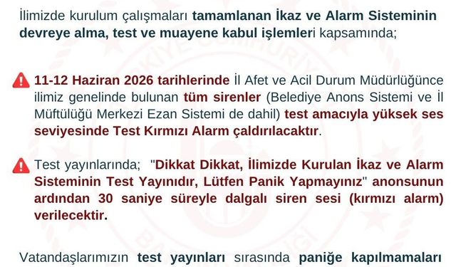 Bartın'da afetler için ikaz ve alarm sistemi kuruldu