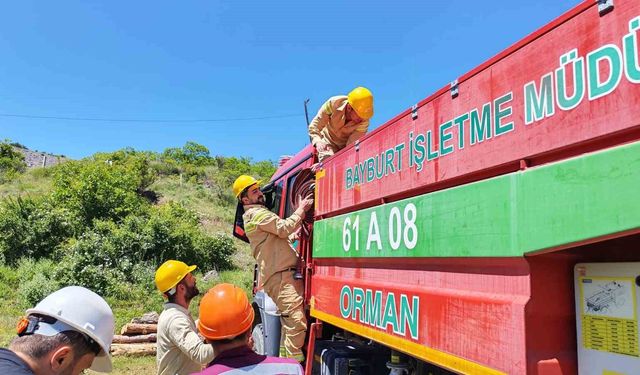 Bayburt orman ekiplerinden yangın riskine karşı sıkı hazırlık