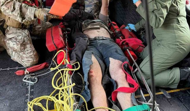Çorum'da dağ yürüyüşü sırasında kaybolan şahıs helikopterle kurtarıldı