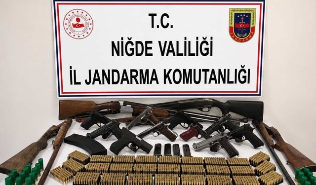 Niğde merkezli silah operasyonunda 14 şüpheli hakkında adli işlem başlatıldı