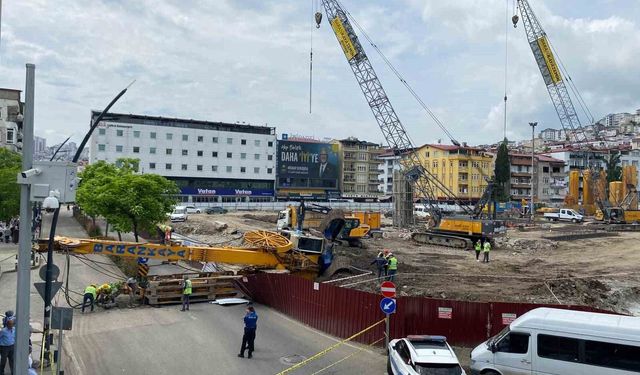 Ordu'da iş makinesi devrildi: 1 yaralı
