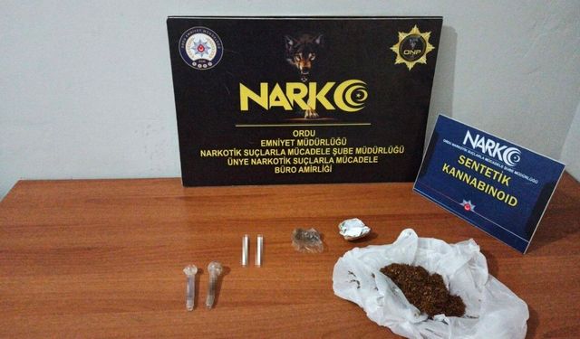 Ordu'da uyuşturucu operasyonlarında 2 şüpheliye adli işlem