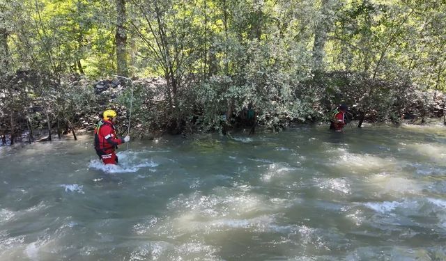 Şavşat Deresi'nde kaybolan baba ve oğlunu arama çalışmaları ikinci gününde sürüyor