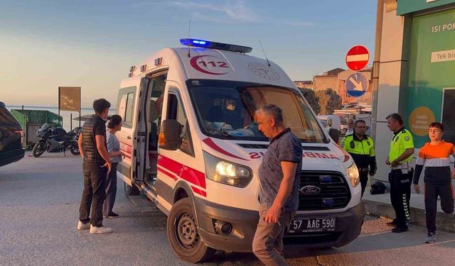 Sinop'ta kontrolden çıkan motosiklet devrildi: 1 yaralı