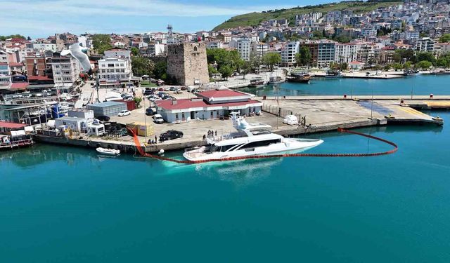 Sinop'ta yan yatan lüks yatın su alma nedeni belli oldu