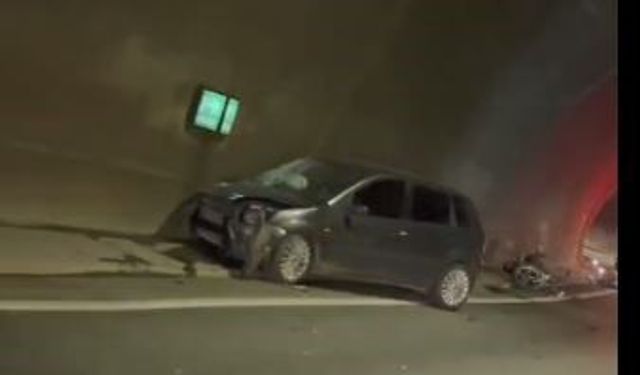 Tünelde feci kaza: Motosiklet sürücüsü hayatını kaybetti