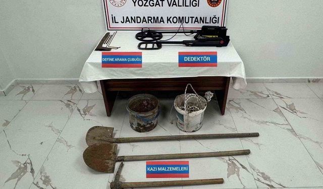 Yozgat'ta kaçak kazı yapan 7 kişi yakalandı