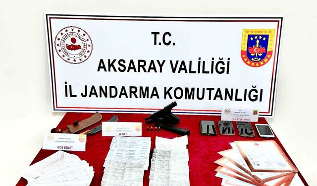 Aksaray'da tefeci operasyonu: 1 tutuklama