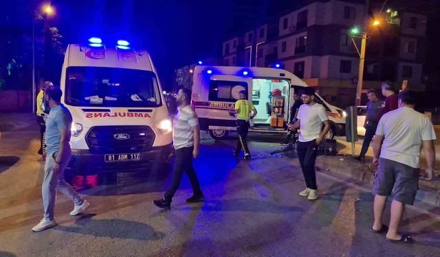 Bisiklet ile motosiklet çarpıştı: 2 kişi yaralandı