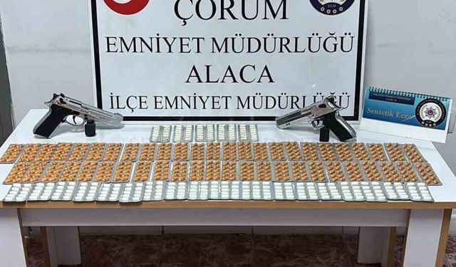 Çorum'da 756 adet sentetik ecza hapı ele geçirildi: 1 tutuklama